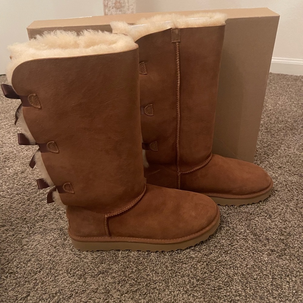 UGG® Bailey Bow II Suede Tall Water-Resistant Cold Weather Boots